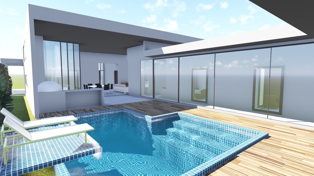 projeto arquitetura casa terrea 05 piscina